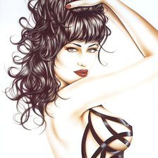 Схема вышивки «Девушка»