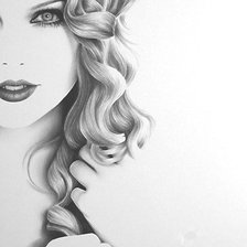 Схема вышивки «Девушка»