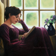 девушка за чтением