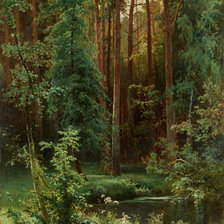 Схема вышивки «ручей в лесу»