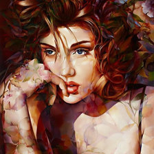 Схема вышивки «Девушка»