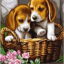 Схема вышивки «Песики»