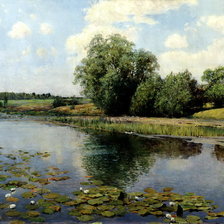 Схема вышивки «заросший пруд»