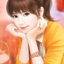 Схема вышивки «Девушка»