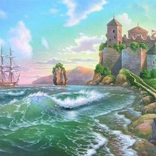 Схема вышивки «Морской пейзаж»