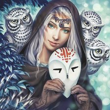 Схема вышивки «Девушка»