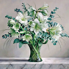 Схема вышивки «Букет в вазе»