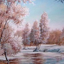 Схема вышивки «Зимний пейзаж»