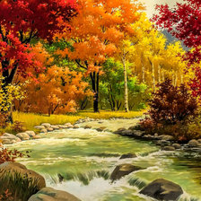 Схема вышивки «Лес»