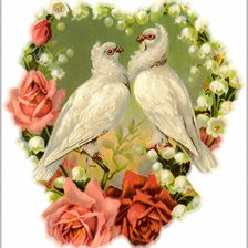 Схема вышивки «галубки»