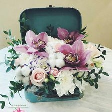 Схема вышивки «Шкатулка с цветами»