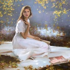 Схема вышивки «тургеневсая девушка»