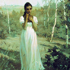 Схема вышивки «пушкинская девушка»