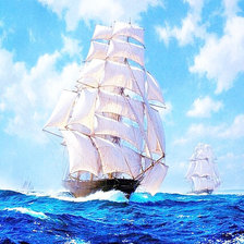 Схема вышивки «парусник»