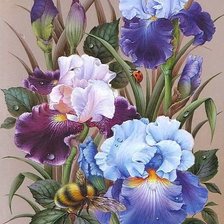 Схема вышивки «цветя»