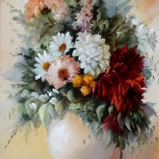 Схема вышивки «цветя»