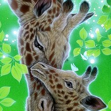 Схема вышивки «Жирафы»