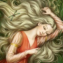 Схема вышивки «Девушка»