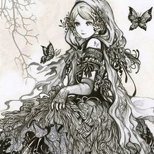 Схема вышивки «Девушка»