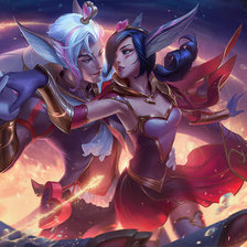 Схема вышивки «Rakan y Xayah»