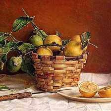 Схема вышивки «Натюрморт с лимоном.»