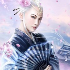 Схема вышивки «Девушка»