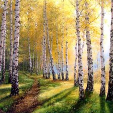 Схема вышивки «в осеннем лесу»