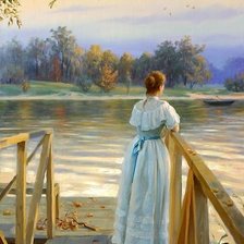 Схема вышивки «в ожидании у реки»