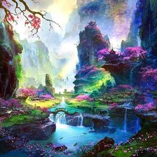 Схема вышивки «пейзаж»