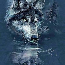 Схема вышивки «Отражение.»