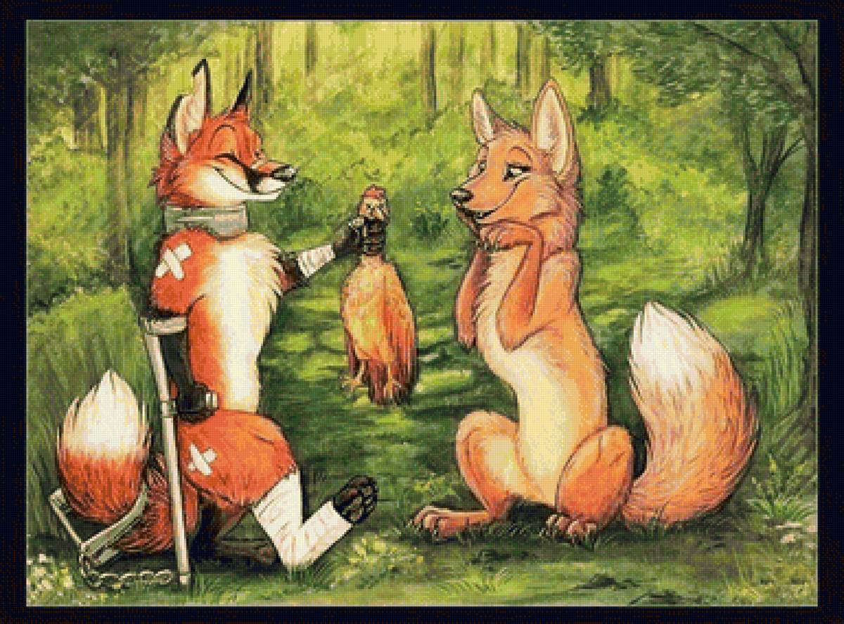 Добытчик - лис, детское, лиса - предпросмотр