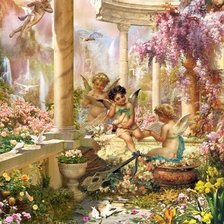 Схема вышивки «Купидоны»