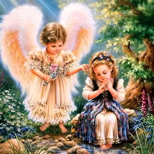 Схема вышивки «Ангелочки»