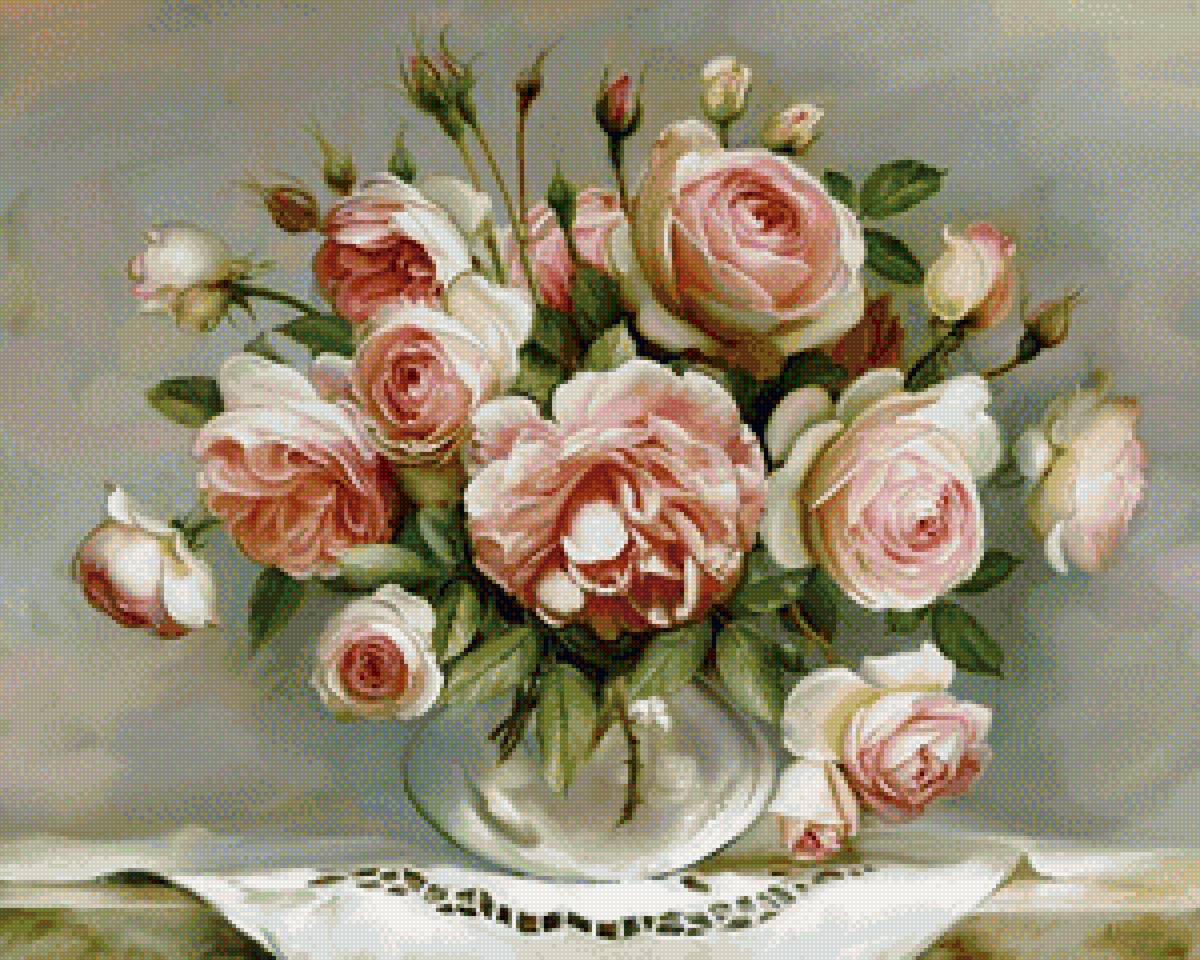 Букет - вышивка крестиком - предпросмотр