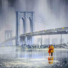 Схема вышивки «prechádzka v daždi»