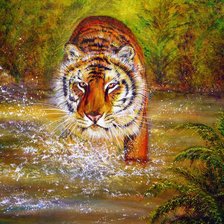 Схема вышивки «tiger»