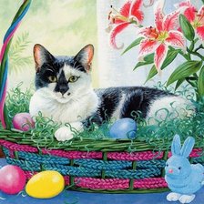 Схема вышивки «кошка»