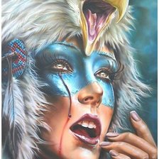 Схема вышивки «Девушка»