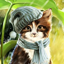 Схема вышивки «пушистый котенок2»