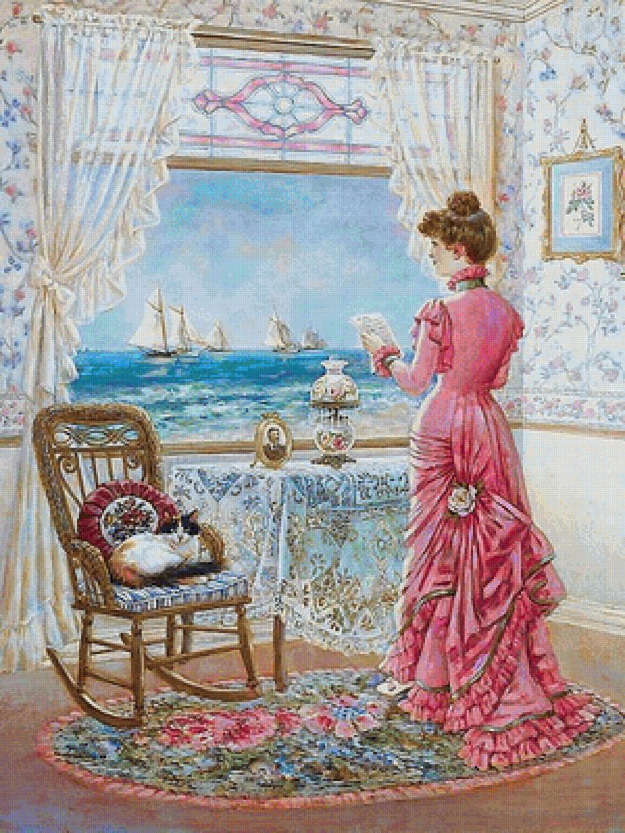 письмо - окно, дама - предпросмотр