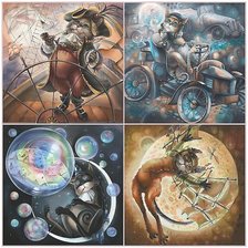 Схема вышивки «коты»