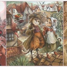 Схема вышивки «коты»