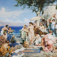 Схема вышивки «Фрина на празднике Посейдона»