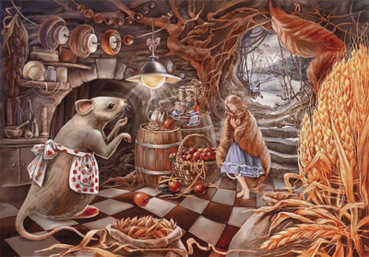 Дюймовочка - сказочное, девочка, детское, мышка - предпросмотр