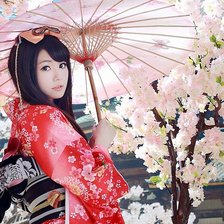 Схема вышивки «Девушка»