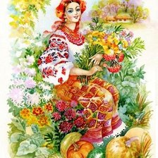 Схема вышивки «дівча»