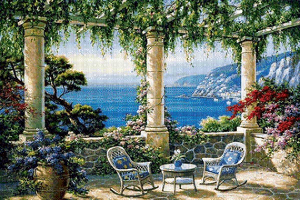 терраса у моря - беседка у моря, терраса, терраса у моря - предпросмотр