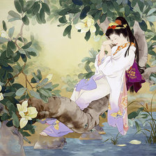 Схема вышивки «девушка»