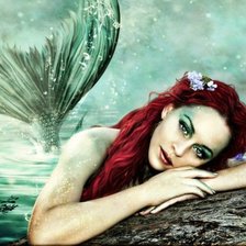 Схема вышивки «русалка»