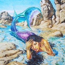 Схема вышивки «русалка»